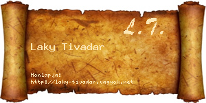 Laky Tivadar névjegykártya