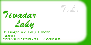 tivadar laky business card